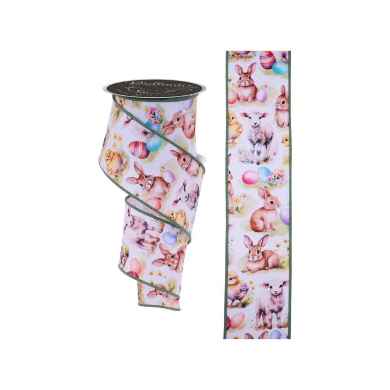 Easter Animals Wired Ribbon 2.5"x10yd Brilliance Brand-LS116601